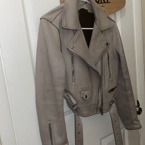 Grey sued coat